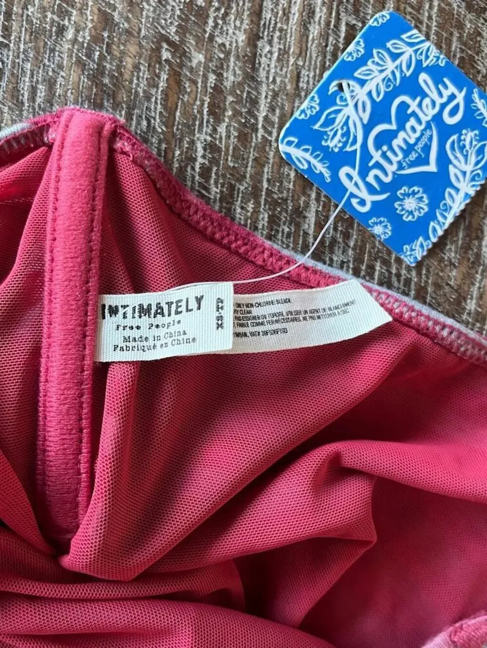 NWT Free People XS Strapless Stripe Crop Top Pink Gray Boho Bandeau